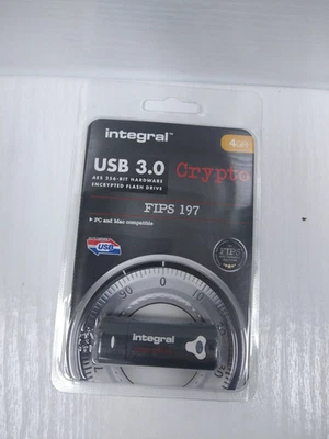 Integral 4GB USB 3.0 CRYPTO Encrypted Flash Drive - Image 1 of 4