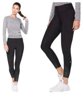 Lululemon Black Tight Stuff High-Rise Tight 25" Knöchel sportlich Größe 4 Läufer - Bild 1 von 14