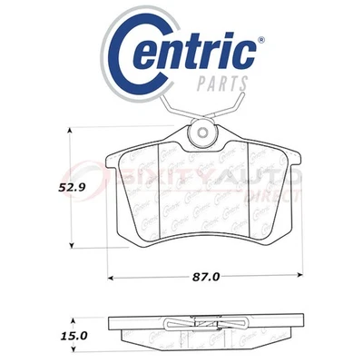 Centric C-TEK Metallic Disc Brake Pads for 2000-2006 Audi TT Quattro 1.8L sb - Image 1 of 4