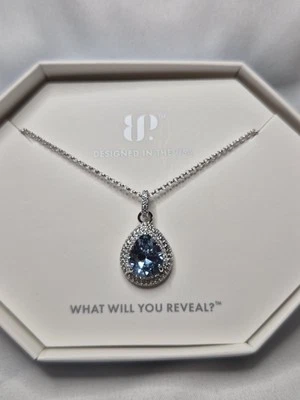 Bomb Party Necklace "Calling It Magic" Aquamarine Spinel On Rhodium - Image 1 of 3