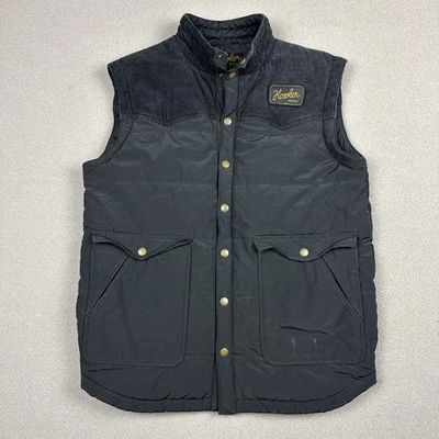 Chaleco acolchado de pana negro Howler Brothers talla grande bordado Foto 1 de 4