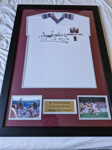 West Ham Trevor Brooking Signed and Framed 1980 FA Cup Final Shirt with COA. - Picture 1 of 6