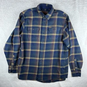 Orvis Mens Thick Heavy Flannel Plaid Shirt Jacket Shacket LT Chore Outdoors Hunt - Picture 1 of 20