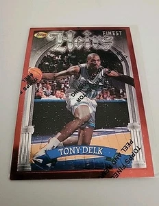 TONY DELK NBA CARD TOPPS FINEST 1996-97 HEIRS PEEL HOLO # H29 HORNETS - Bild 1 von 6