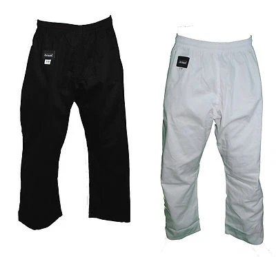 THREAD (R) Karate, TaeKwonDo, Kung-Fu, Martial Arts Pants White or Black Thread(R)Brand