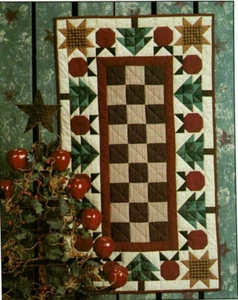 Christmas Apple Table Runner Pattern Primitive Folk Art Cottage Thimbleberries - Picture 1 of 2