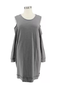 NWT Torrid Dress Plus Size 3X 22/24  Gray Terry Cold Shoulder Sheath Sweatshirt  - Picture 1 of 6