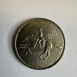 Unique - 1999 Delaware State Quarter D No clad Error - Picture 1 of 2