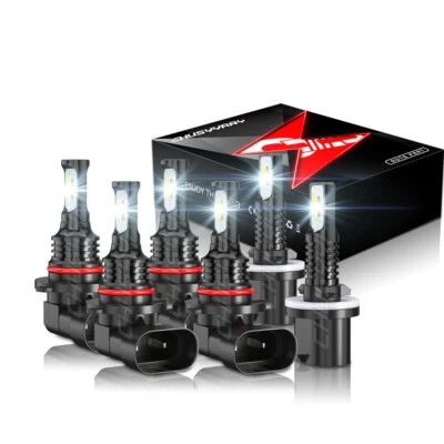 6000K White For Saturn Vue 2006-2007 6x LED Front Headlight Kit + Fog Lamp Bulbs - Image 1 of 4