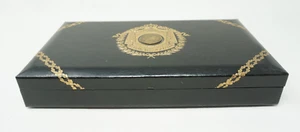 Vintage Empereur Napoleon Coin Jewelry Box By Swank Black W/ Red Velvet Interior - Picture 1 of 11