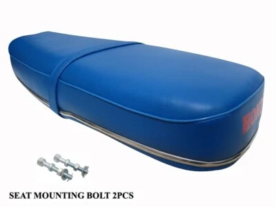 HONDA EARLY CB72 CB77 COMPLETE SEAT SADDLE ASSY W/ TRIM [BLR]+ SETTING BOLT [S] - Image 1 of 4