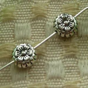 390 Pcs Tibetan Silver Flower Spacer Beads 7X3MM S3937 DIY Jewelry Making - Picture 1 of 6