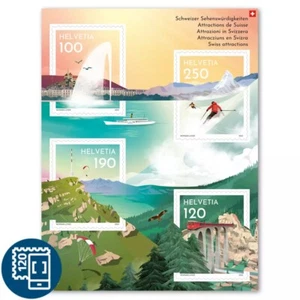 Zwitserland 2024 1 Atraction train skying blok-m/s postfris - Bild 1 von 1