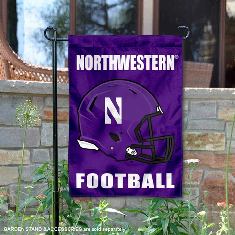 Northwestern Wildcats Football Helmet Garden Yard Banner Cover