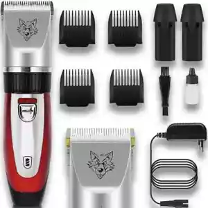 Schermaschine Tierhaarschneider Rasierer Haustier Hunde Katze Trimmer 2xAkkus - Bild 1 von 7