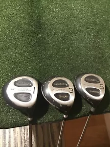 Spalding Cannon Oversize Ti. Woods Set (Driver, 3W, 5W) Regular Steel Shafts - Picture 1 of 12