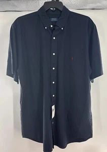 NWT Polo Ralph Lauren Men Big & Tall Oxford Short Sleeve Navy Shirt Size XL - Picture 1 of 10