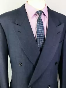 44L Canali Italy Proposta Di Delfino Vtg Double Breasted Suit Pants 36 Italy 54L - Picture 1 of 17