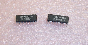 QTY (25) MC74HC163N MOTOROLA 16 PIN DIP PRESETTABLE COUNTER NOS 1 TUBE - Picture 1 of 1