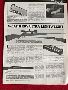Weatherby Mark V Rifle Magazine Article/Print Ad Details/Specs - Picture 1 of 3