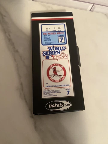 St Louis Cardinals 1982 World Series Game 7 Collectors Ticket Ceramic NIB SGA Cover