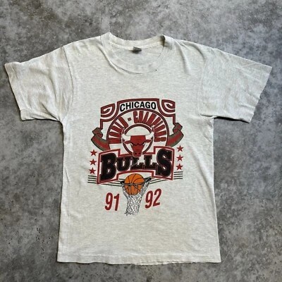 Vintage Chicago Bulls shirt mens M Medium Gray 90s single stitch Jordan Pippen - Image 1 of 4