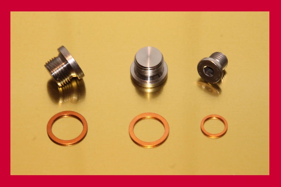 3x Stainless Steel Oil-Plug Rear Axle Gearbox Rear Wheel Drive for BMW R80 R100 - Bild 1 von 1