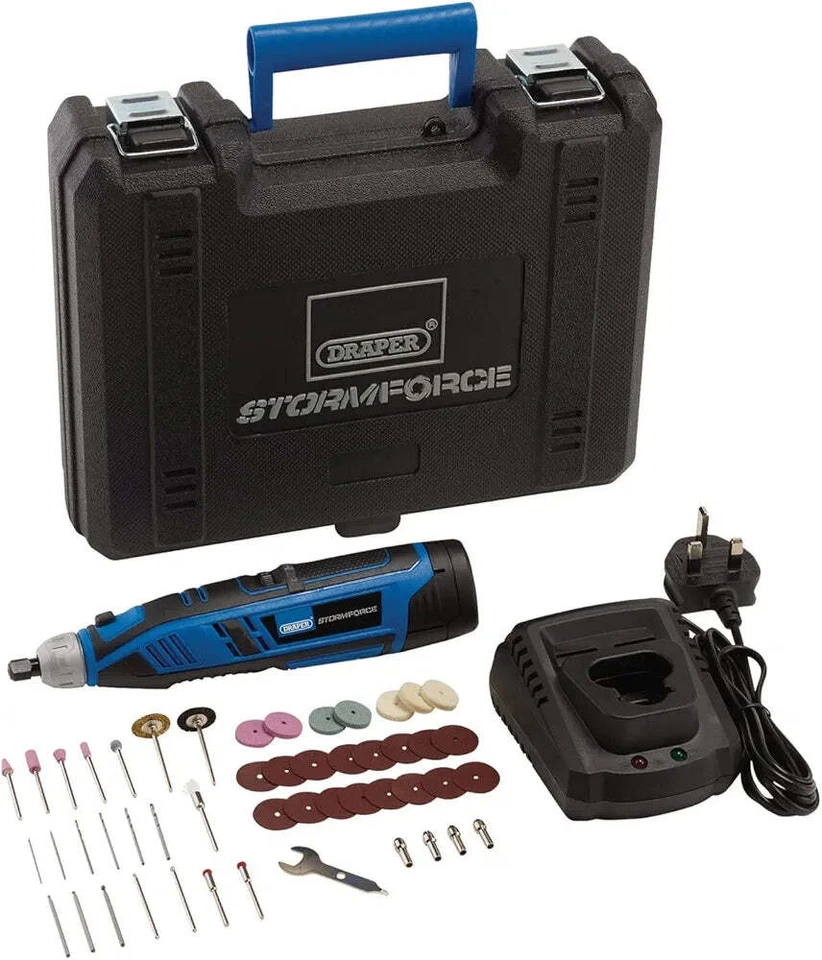 Draper Storm Force 10.8V Cordless Rechargeable Rotary Multi Tool Kit 07849 - Image 1 of 4