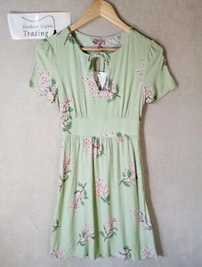 Abito Cath Kidston London donna XS 6 estivo floreale fiori matrimonio verde - Foto 1 di 15