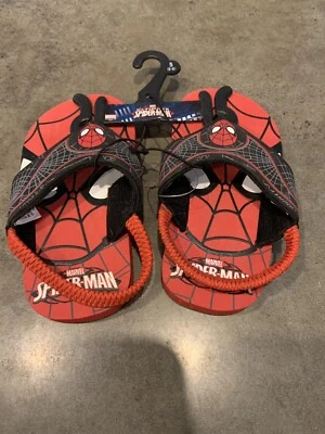 Spiderman Marvel Kids Flip Flops Sandals Size S 5-6 NWT - Image 1 of 4