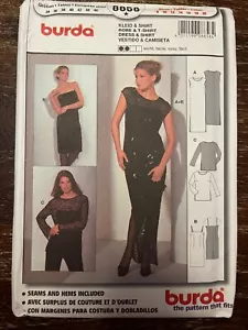 Burda 8858 UNCUT Sewing Pattern, Misses' Dress & Shirt, Size 8-20 - Picture 1 of 2