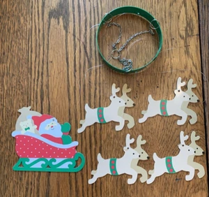 Santa In Sleigh with 8-Reindeer Christmas Wind Chimes - Picture 1 of 4