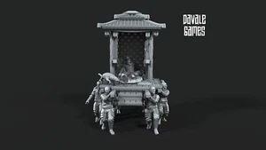 Dragon Army King On Palanquin 28mm miniatures dnd minis fantasy miniatures lotr - Picture 1 of 8
