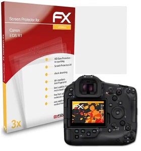 atFoliX 3x Film Protection d'écran pour Canon EOS R1 mat&antichoc - Photo 1 sur 8
