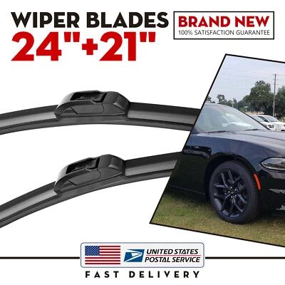 2Pcs 24"&21" Windshield Wiper Blade Set for 2011-2015 Mitsubishi Outlander Sport - Image 1 of 4