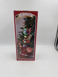 Mr Christmas 90th Aniversary 2023 Tree Trimmers Light Up Elves on Ladder - Picture 1 of 7