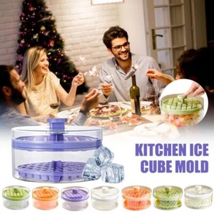 Kitchen Ice Cube Mold Ice Cube Tray for Freezer with Lid Easy Release D3P8 - Bild 1 von 22