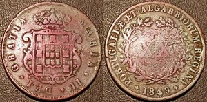 Portugal - Maria II - 20 reis 1849 ! KM#482 - Imagen 1 de 1