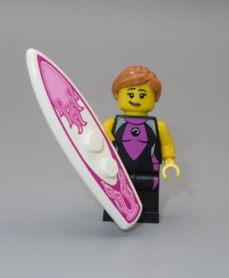 Lego Surfer Girl CMF prancha de surf minifigura surf surf série colecionável 4 - Imagem 1 de 2