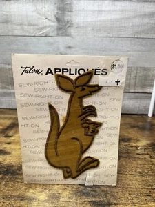 Vintage 1970’s Large Kangaroo Sew On Applique Patch NOS - Picture 1 of 6
