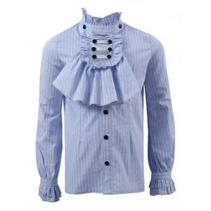 Camisa estilo vintage azul claro con cuello extraíble para niños | edades 4-14 años - Imagen 1 de 16