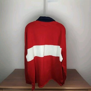 Vintage Polo Ralph Lauren Red White Blue R.L.P.C. Pullover Rugby  Shirt 2XL - Picture 1 of 7