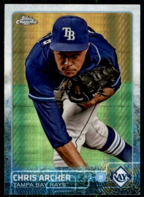 2015 Topps Chrome Prism Refractor Chris Archer Tampa Bay Rays #152 - Image 1 of 2
