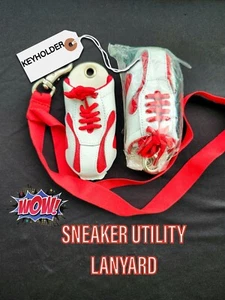 Soccer shoe Keychain with a mini sneaker Lanyard without box - Picture 1 of 4