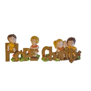 Burwood Homco Set Of 2 Wall Plaque Hope and Charity 1982 - Picture 1 of 5