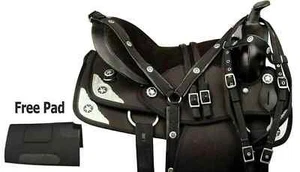 Synthetischer Western Barrel Racing Horse Tack Sattel mit Zubehör Größe 15". - Bild 1 von 7