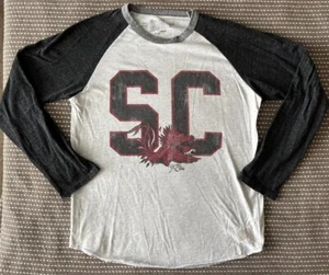 South Carolina Mens Medium Long Sleeve T-shirt Gamecocks Raglan RETRO BRAND EUC - Picture 1 of 8
