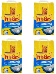 LETTIERA GATTO LETTIERA PER GATTI FRISKIES CAT FRESH 8L SEPIOLITE INODORE Box 4x - Picture 1 of 8