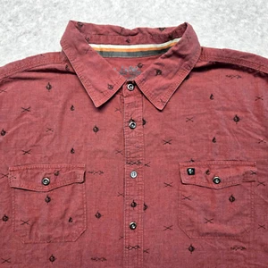 Salt Life Hemd Herren 2XL Rot Totenkopf Maritim Pirat Kurzarm Freizeit Knopfleiste - Bild 1 von 12