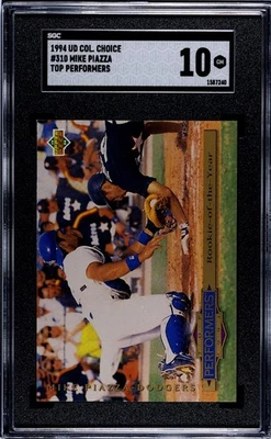 1994 Collector's Choice #310 Mike Piazza RC SGC 10 - Image 1 of 2